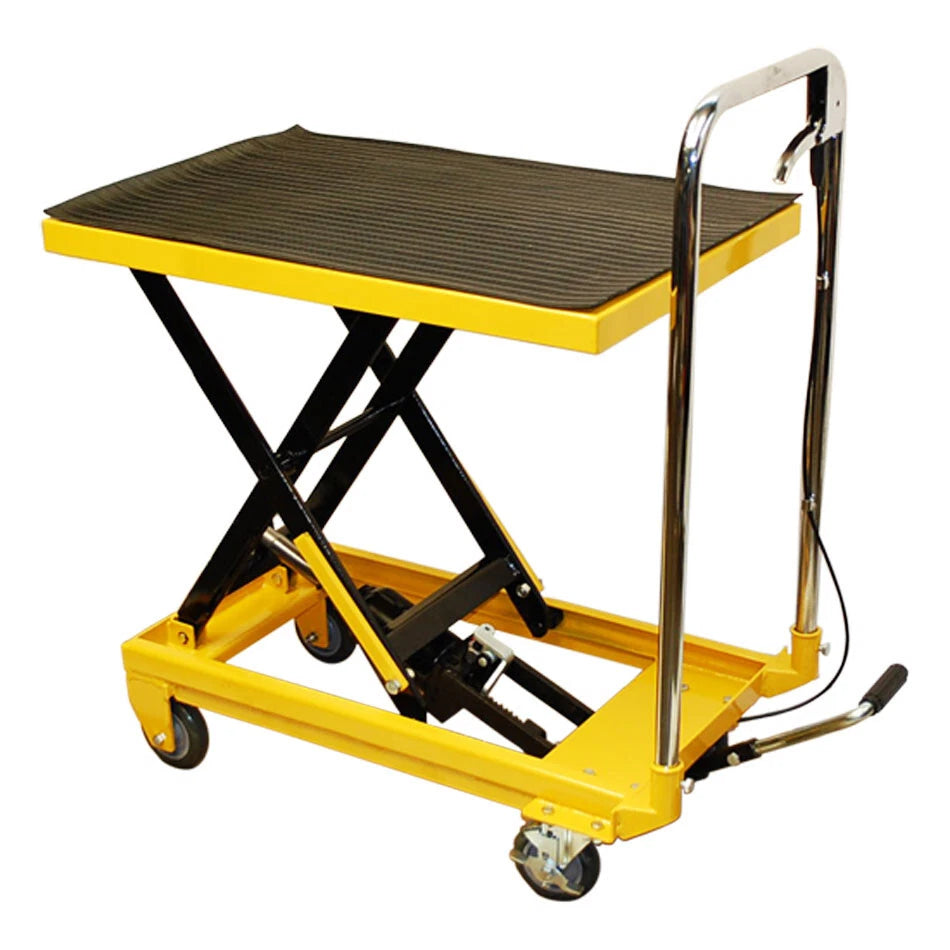 330 Lb Hydraulic Table Lift Cart 9'' To 28'' Lift Mobile Jack Cart