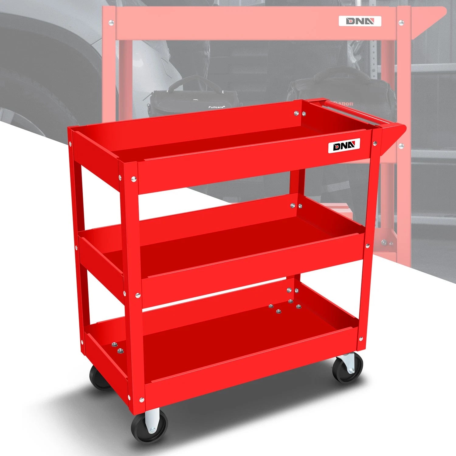 Red 220lbs. Home Office 3-layer Rolling Av Media | Built Supply Co