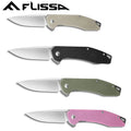Flissa Folding Tactical Knife Pocket Knife Edc Knife With G10 Handles