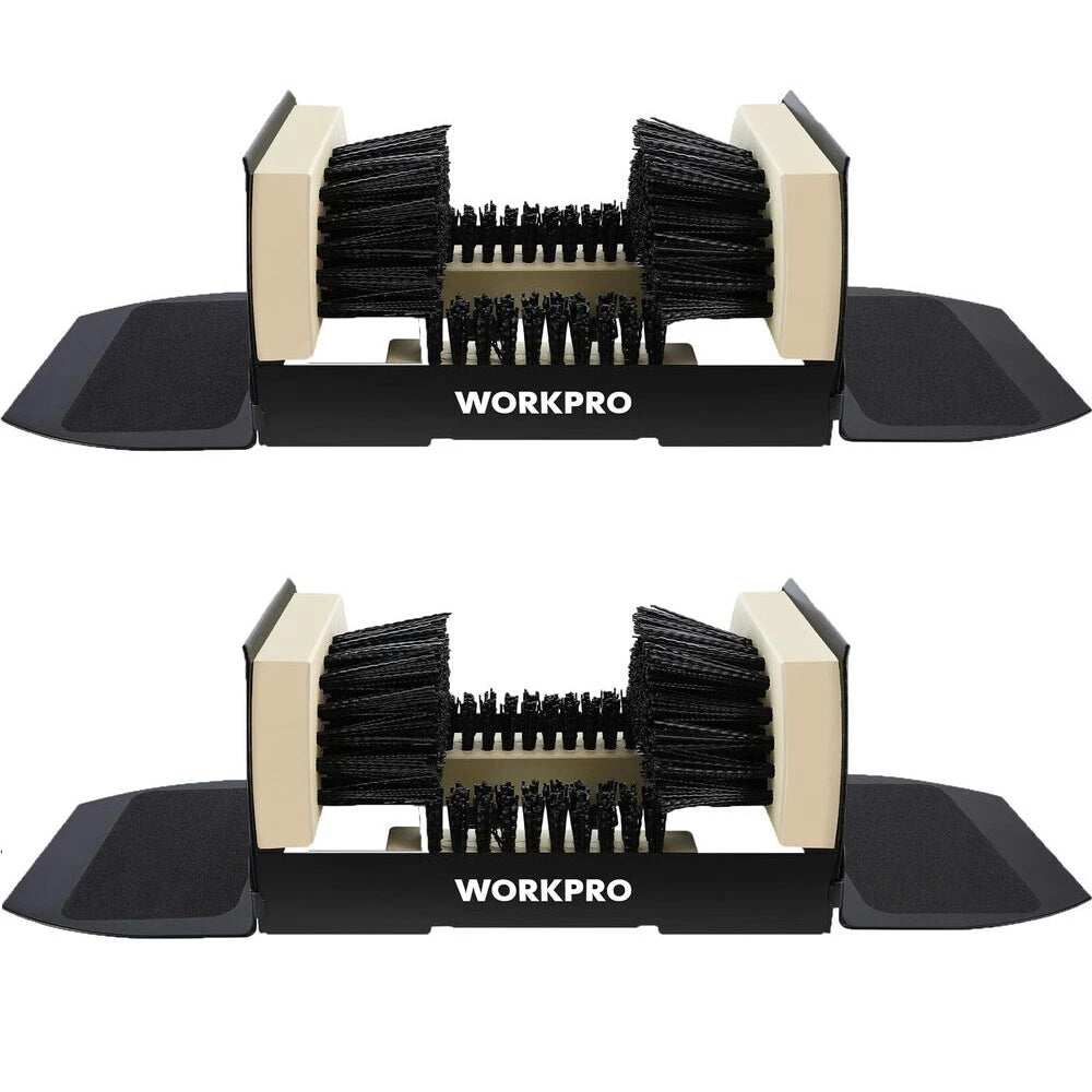 WORKPRO 2 PACK Boot Brush Scrubber Outdoor Shoe Scraper Cleaner Brush Extra Wide