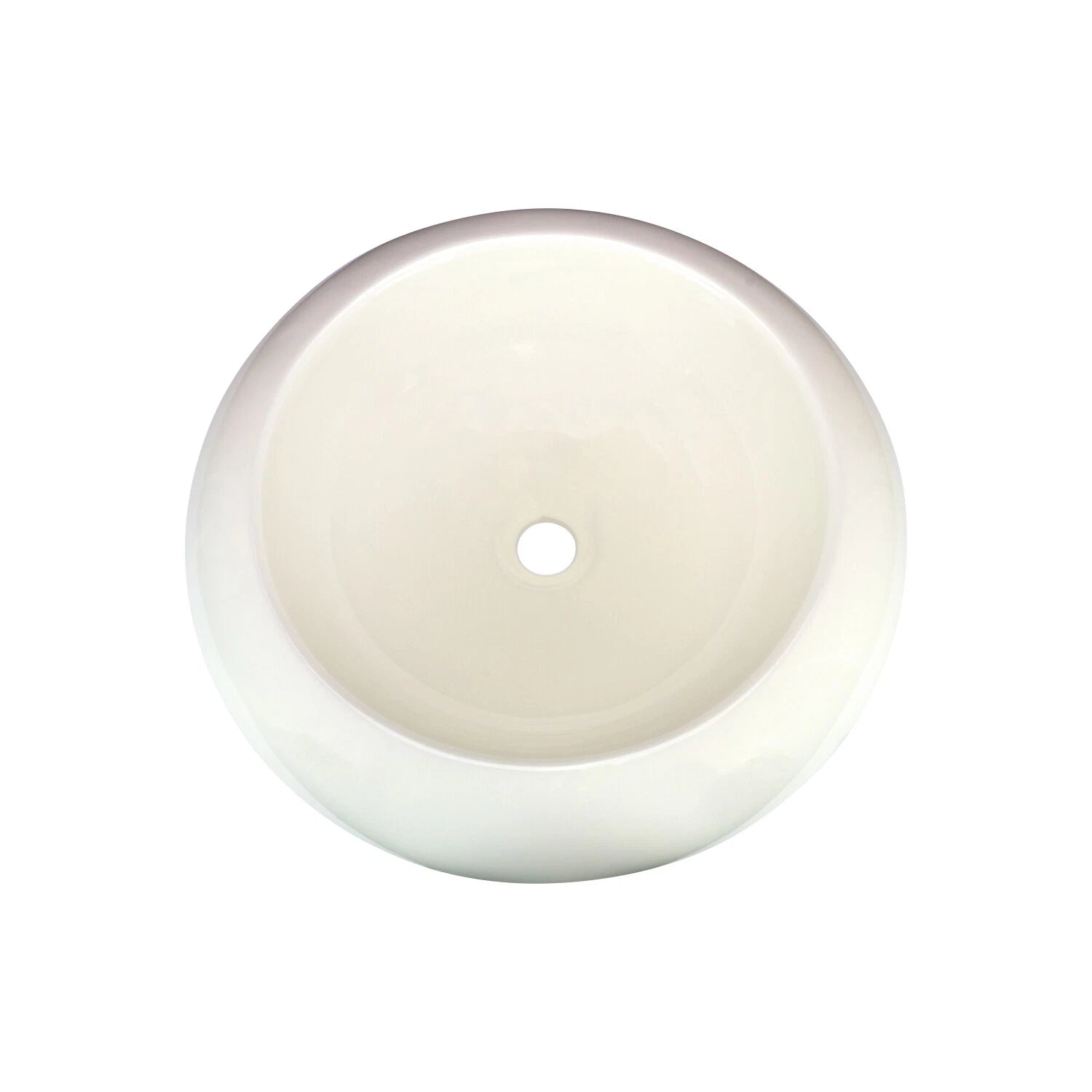 Rok Halo Round Shaped Vessel Bathroom Sink, 18-1/2" Diameter, Ivory