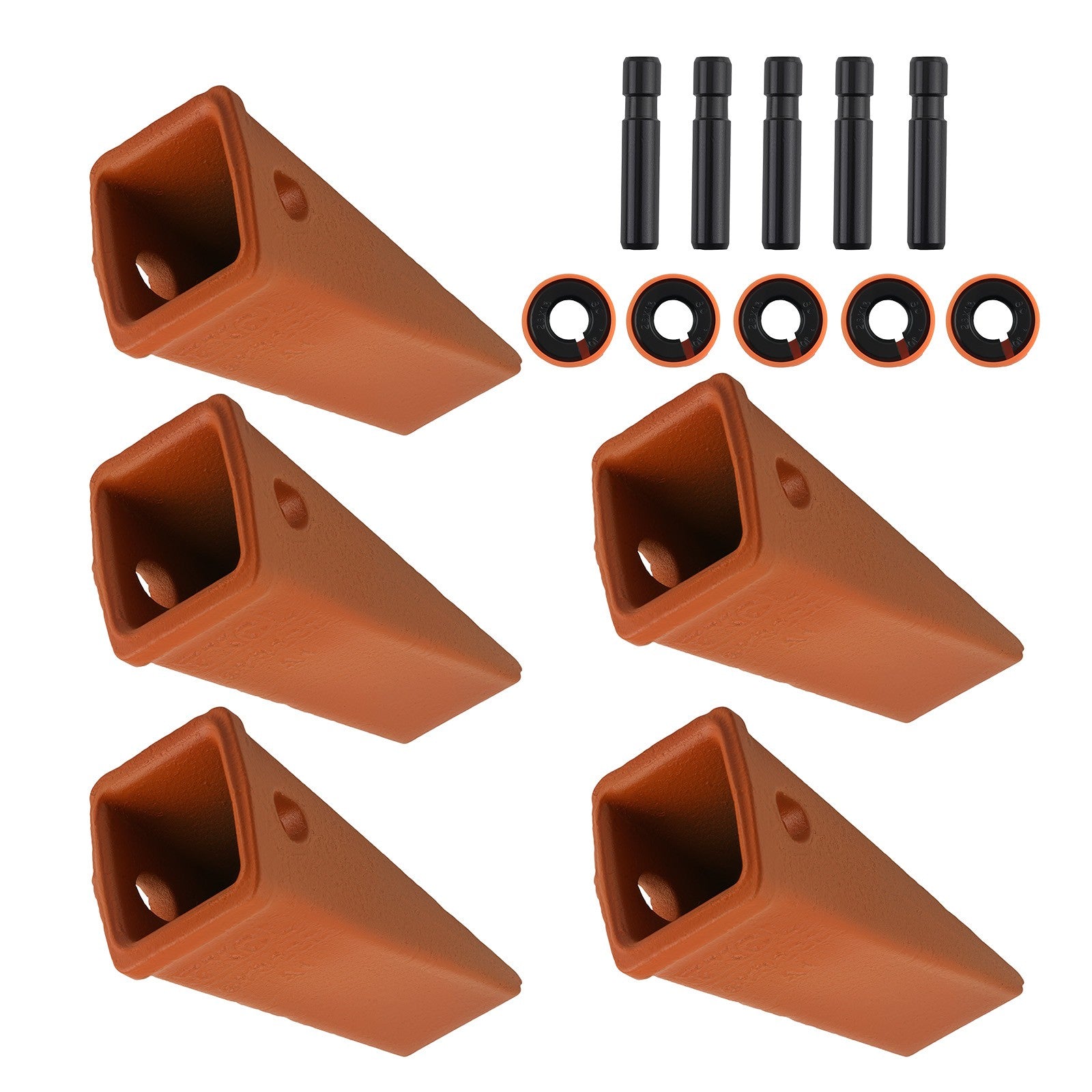 Carbon Steel Bucket Teeth Kit for CAT J225 6Y3222 6Y6228 8E6259 5PCS