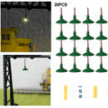 Painted Lights Oo / Ho Scale Abs Ceiling Lamps Leds Metal Railway