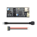 Usb3.2 Gen1 To Dual 19pin Expansion Card Usb Type-a To 19pin + Type-e