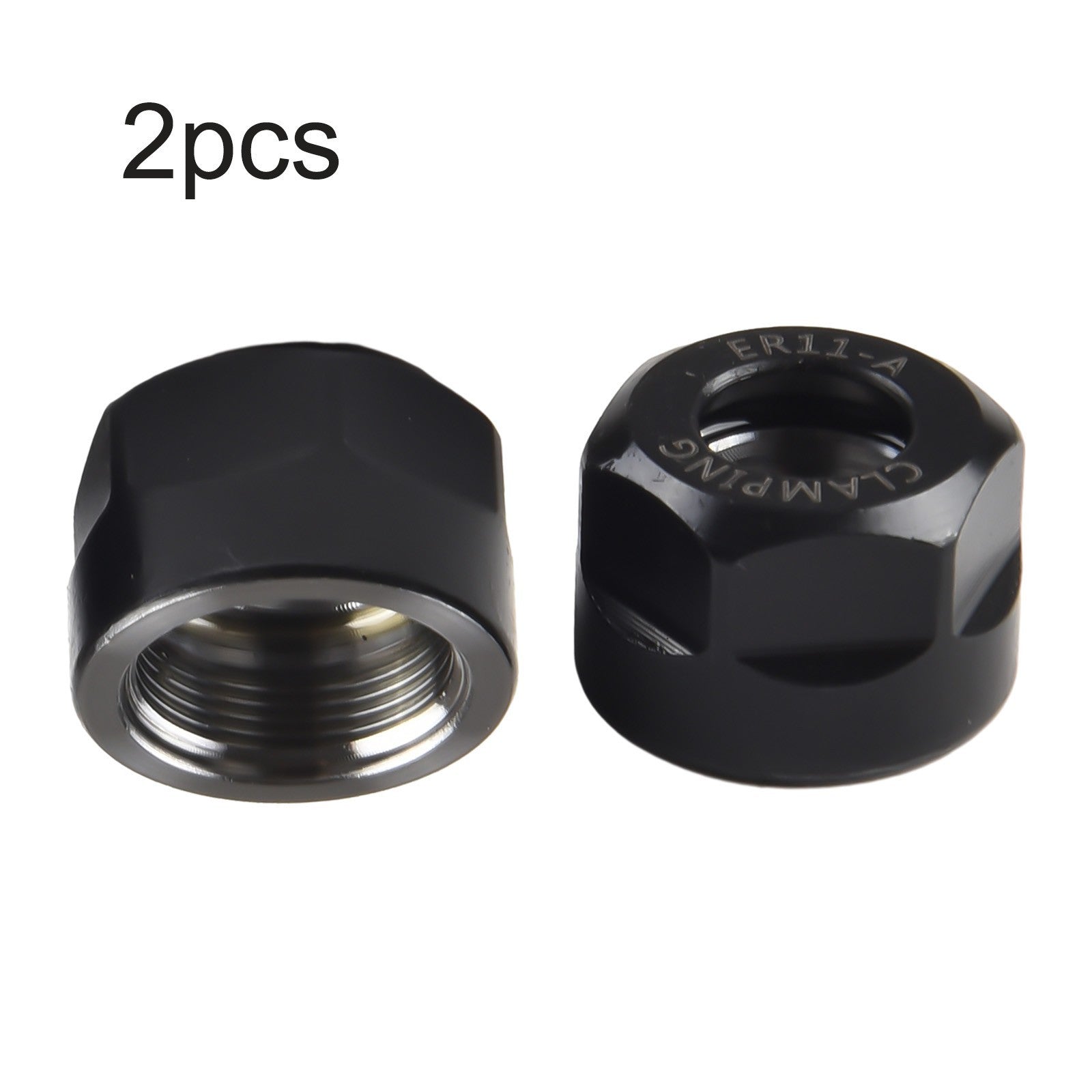 For ER11 A Type Collet Clamping Nut - 2PCS Pack