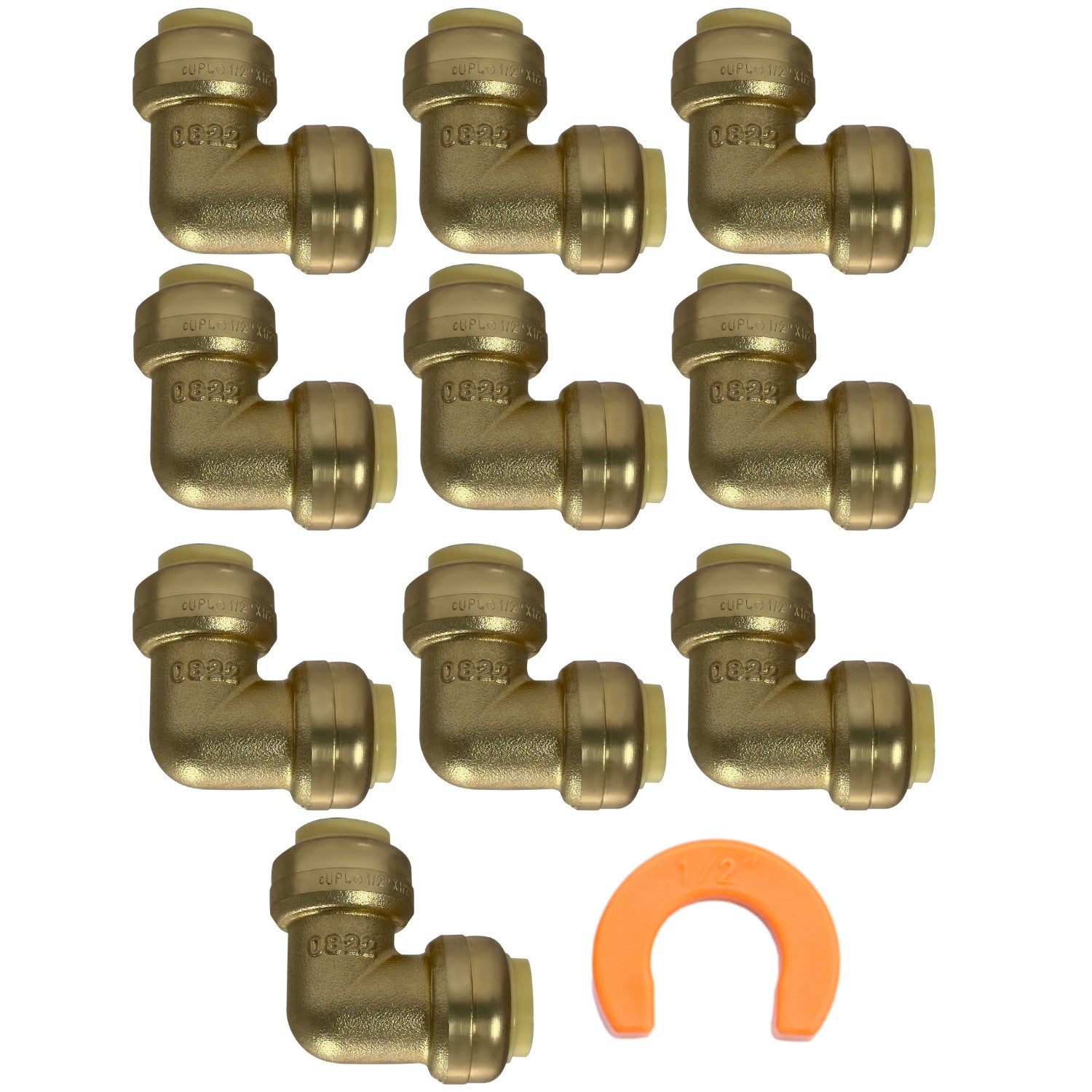 XFITTING 1/2" Push Fit Elbow W. Disconnect Clip