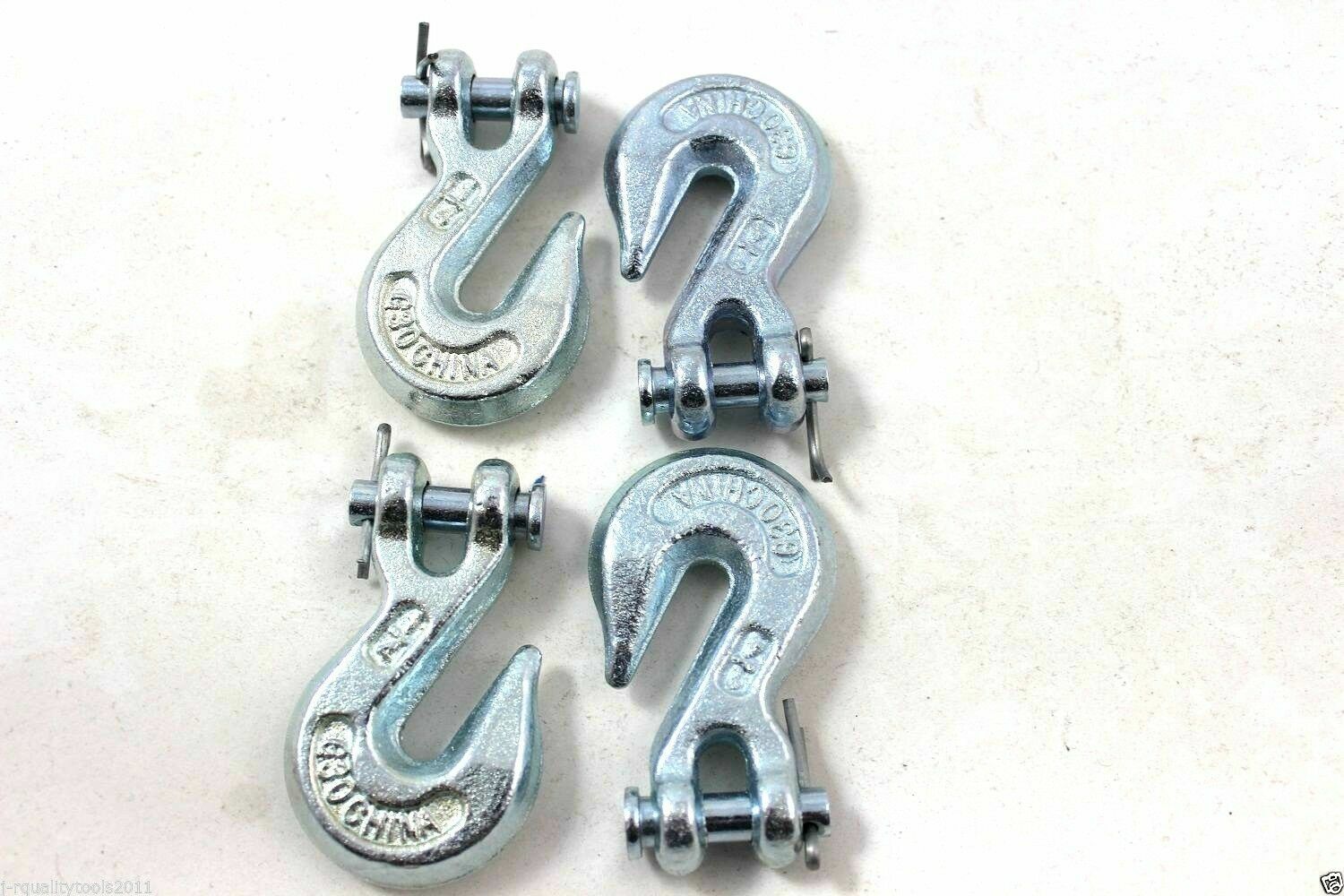 4-Pack 1/4" Clevis Set Chain Hook
