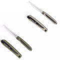 FLISSA Folding Pocket Knife Front Flipper Open D2 Blades Carbon Fiber-G10 Handle