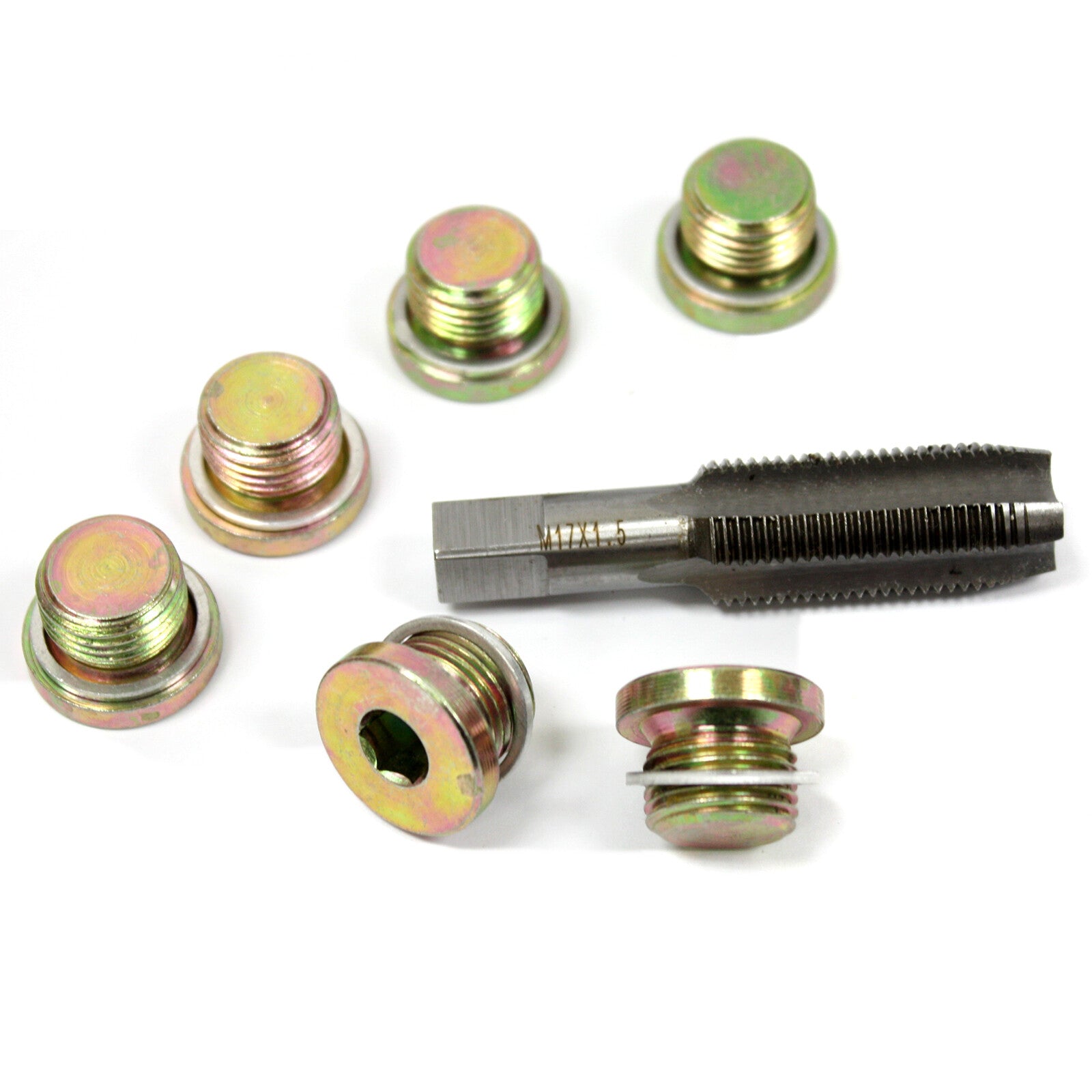7pc M17 Oil Pan Thread Repair Kit Set Sump Drain Plug Repair Tool for VW Audi