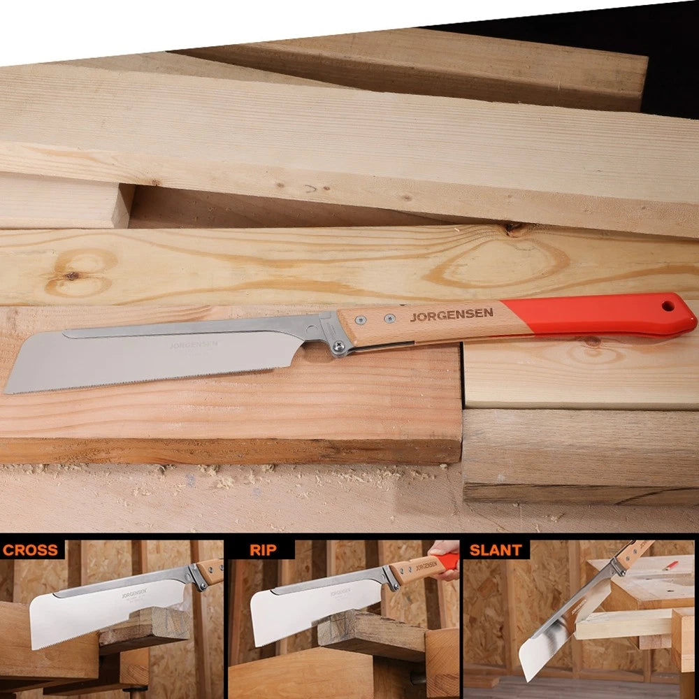 Jorgensen 9.5-inch Japanese Pull Saw Pro Folding Dovetail Saw Quick