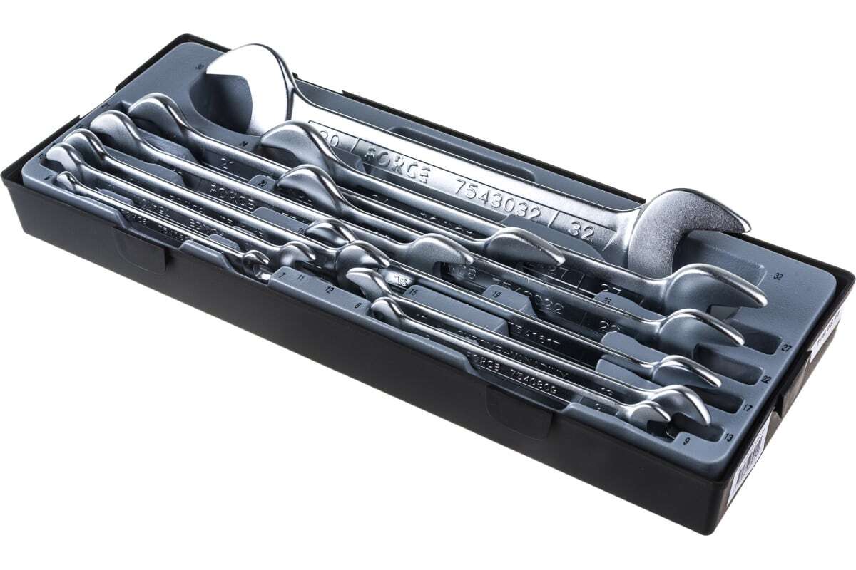 Force K5111/T5111S Double Open End Spanner Wrench Set 6x7-30x32 by Force