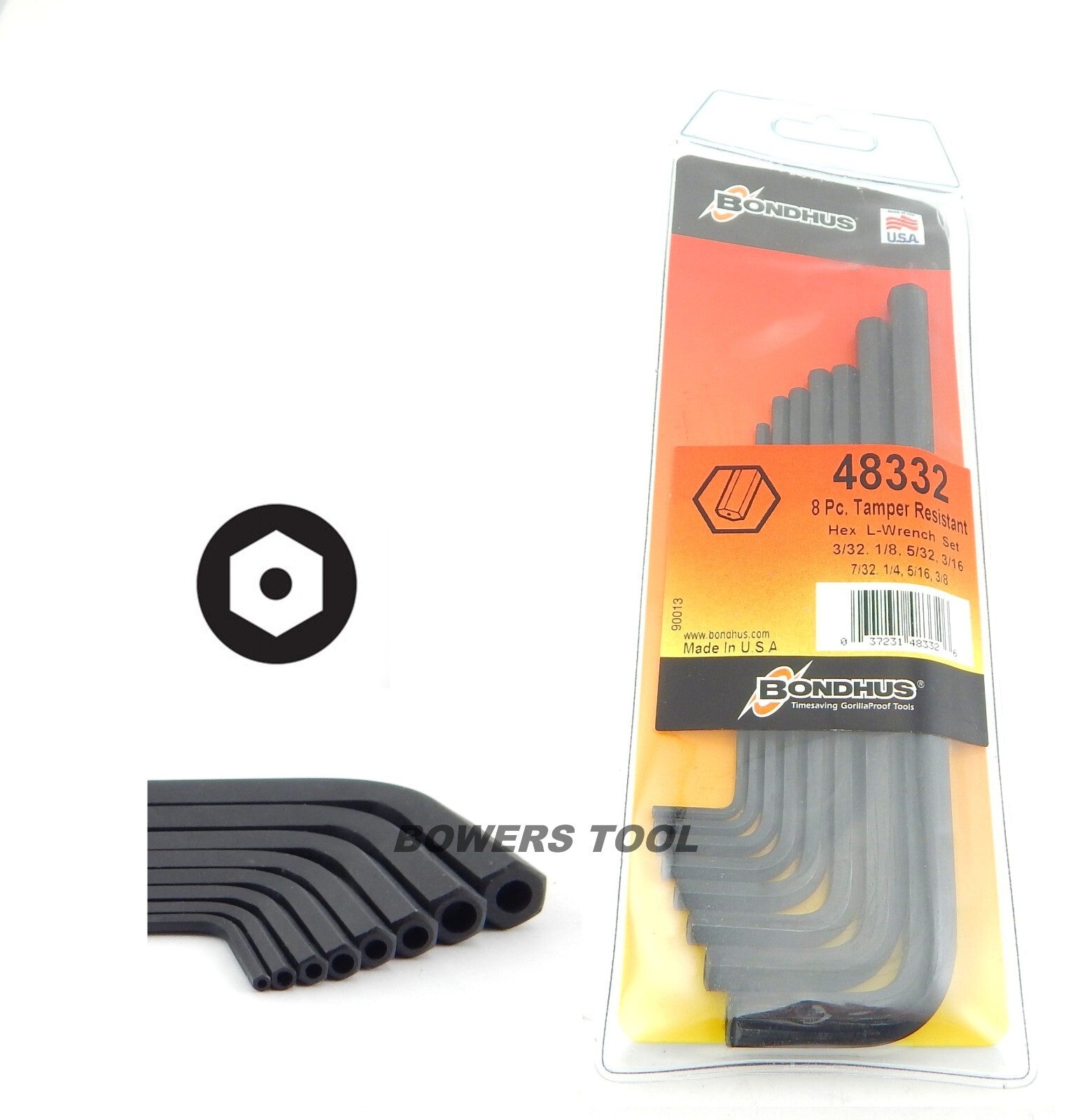 Bondhus Tamper Resistant Security Hex Wrench Set