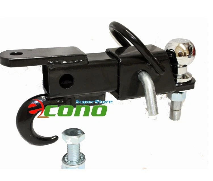 Atv 3-way Function Receiver Hitch W/ 2" Hitch Ball & Tow Hook 4 Lawn