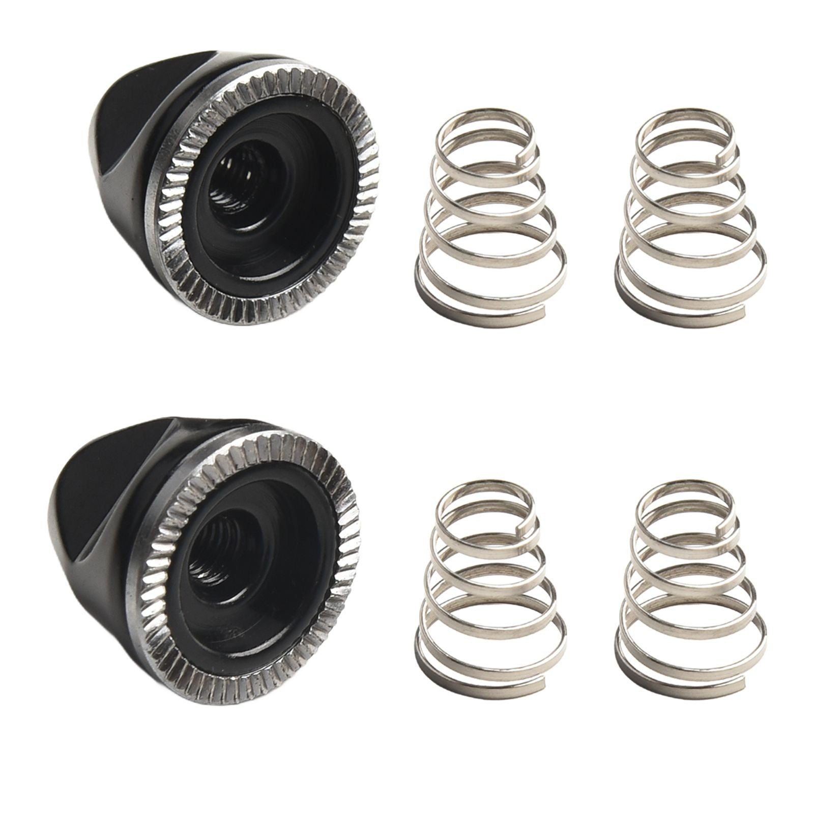 Quick Release Bike Wheel Skewer Springs with Non Slip M5 Nuts Set of 6Opens in a