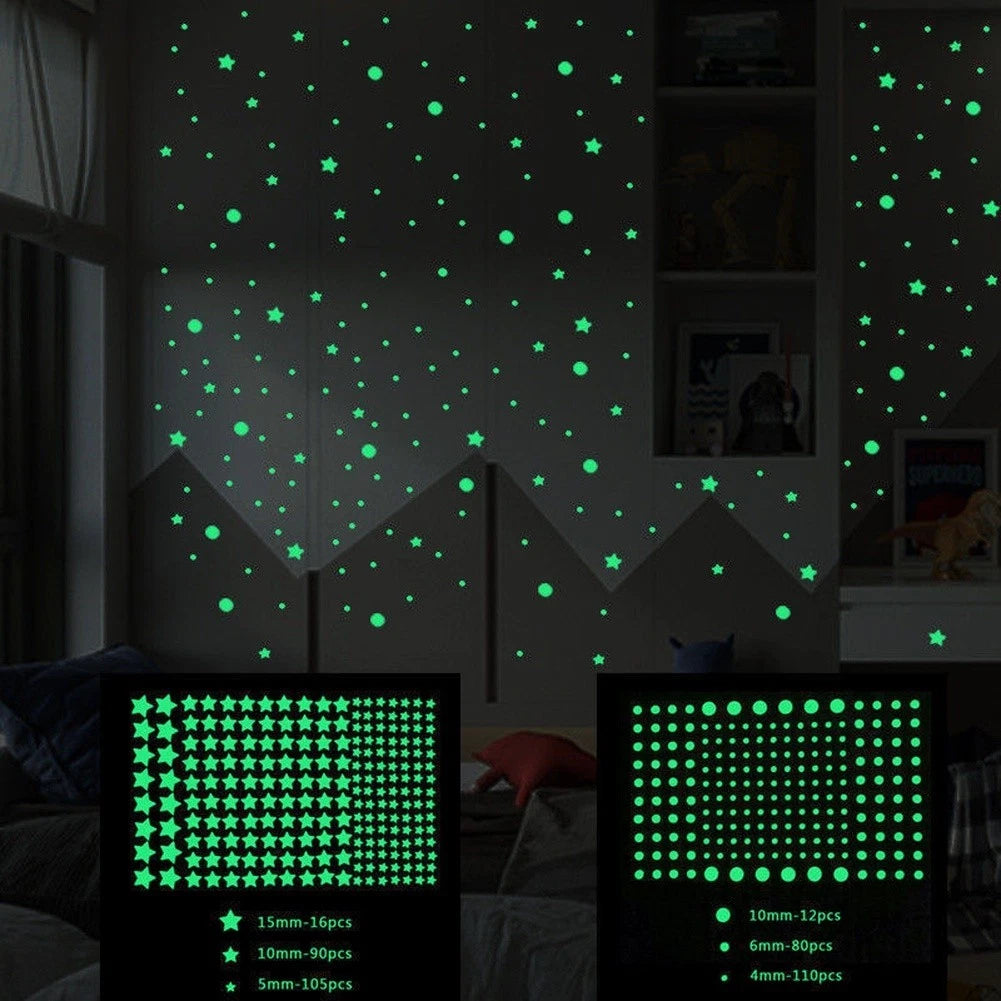 Temporary Decoration Bedroom Ceiling Glow Wall Stickers Fluorescent