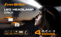 Everbrite 2 Pack Led Headlamp 4 Modes Pivoting Head With Adjustable