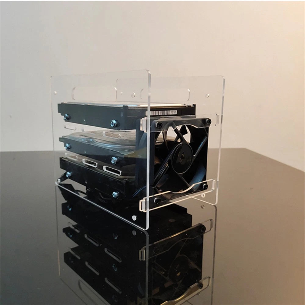 Acrylic Disk Test Bench Case Bracket Diy Enclosure Set Hard Drive 3.5