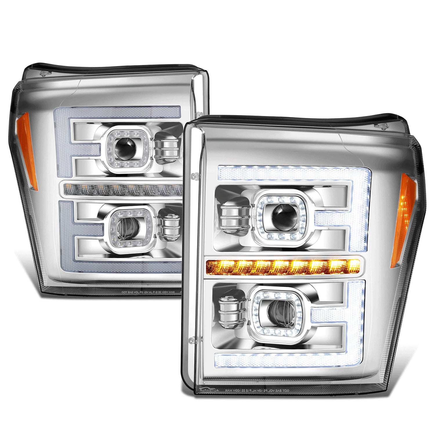 Fit 11-16 Ford F-250 Sd Chrome Amber Sequential | Built Supply Co