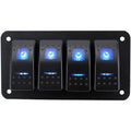 Marine Car Boat Rv Blue Led Rocker Switch Panel Multiple Positions