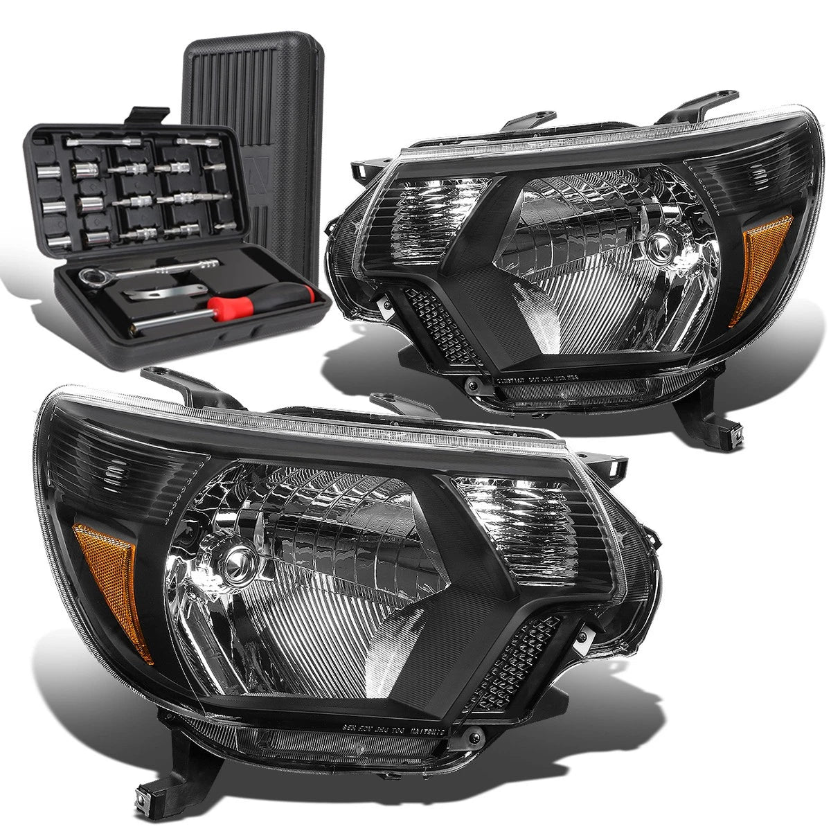 For 2012-2015 Toyota Tacoma Pair Black Amber Signal | Built Supply Co