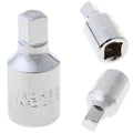 8mm & 10mm 3/8" Dr. Cr-V Male Drain Plug Key Square Wrench Socket Bit