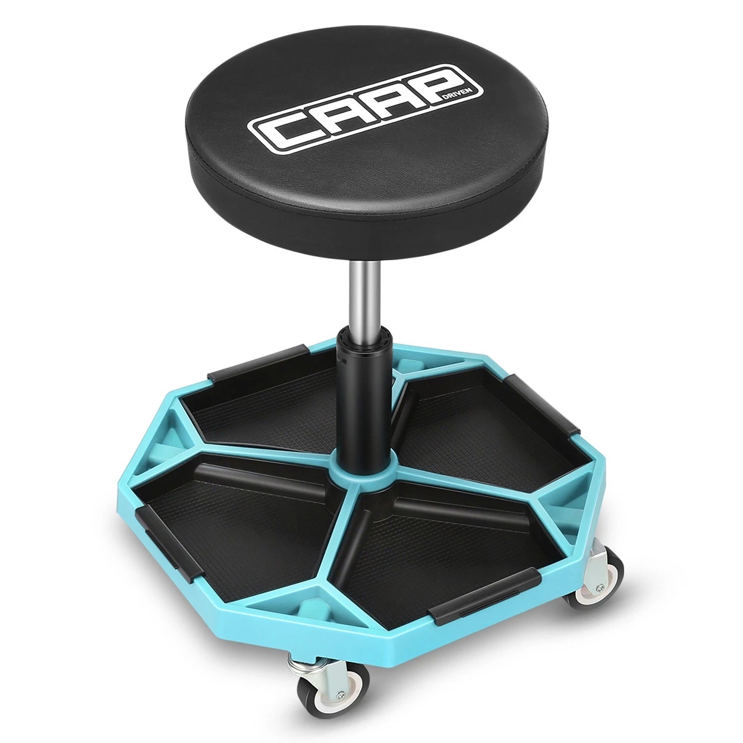 15.74"-21.25" Adjustable 300lb Sky Blue Rolling | Built Supply Co