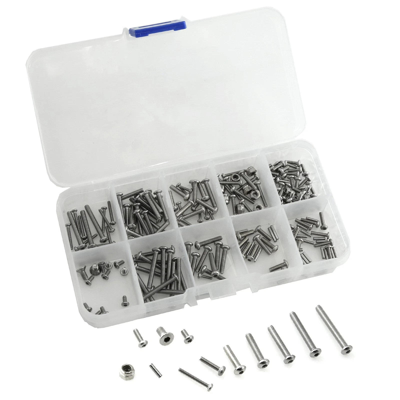 M2 M2.5 M1.6 1box Stainless Steel Hex Screws Nuts Fortrx4m 1/18