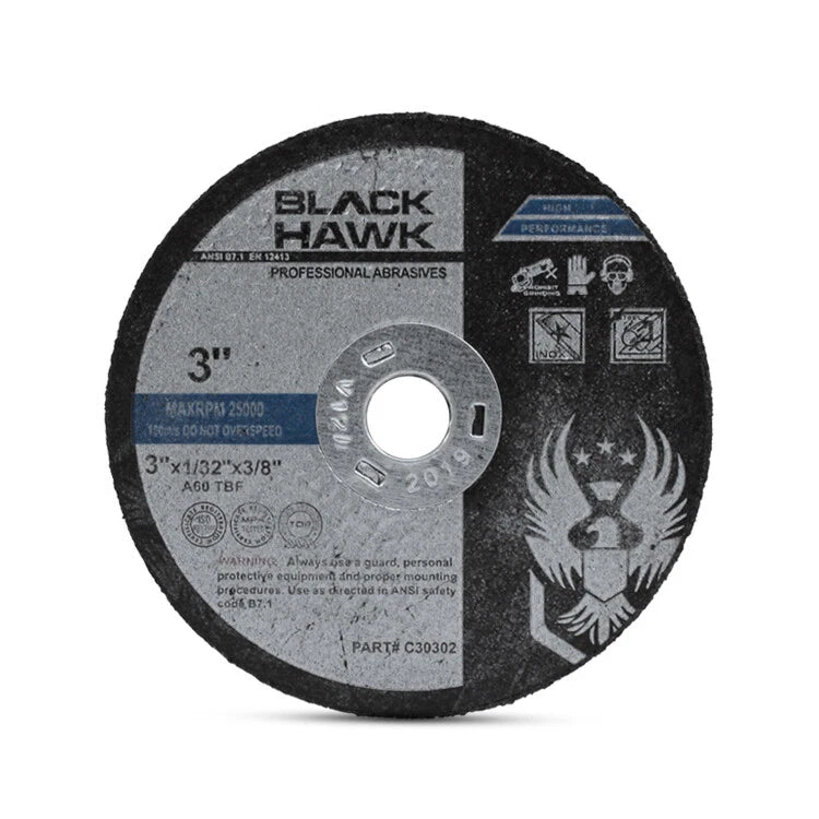 50 Pack - 3" X 1/32" X 3/8" Reinforced Cut-off | Built Supply Co