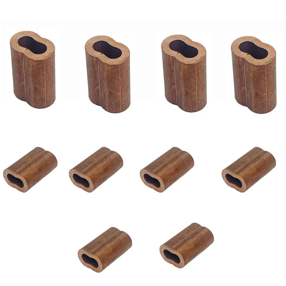 3/32" Wire Rope Sleeve,cable Crimp Ferrule, Copper Gritted Crimping