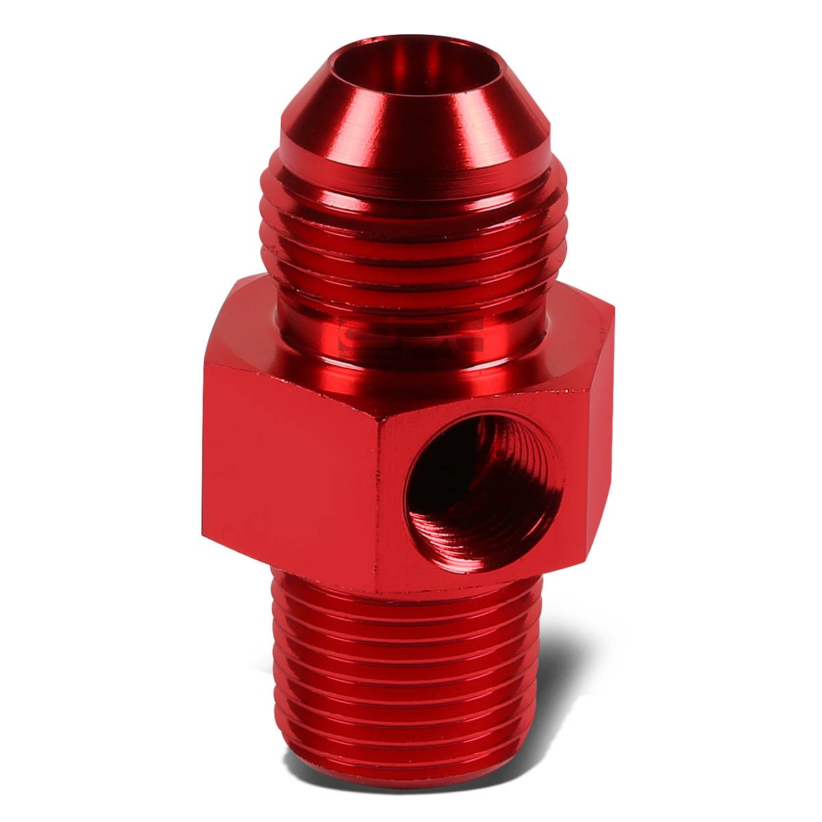 Red 8-An Flare To 1/2" NPT Fitting/Coupler/Adapter+1/8" Fuel/Oil/Water