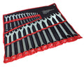 Metric Drop Forged Combination Spanner Wrench Set + Roll Open & Ring
