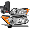 For 2008-2012 Honda Accord Sedan Pair Chrome/amber | Built Supply Co