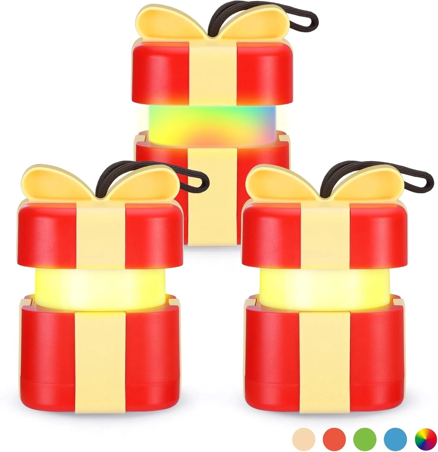 Everbrite Christmas Gift Box Lantern 5 Light Mode Holiday Decoration