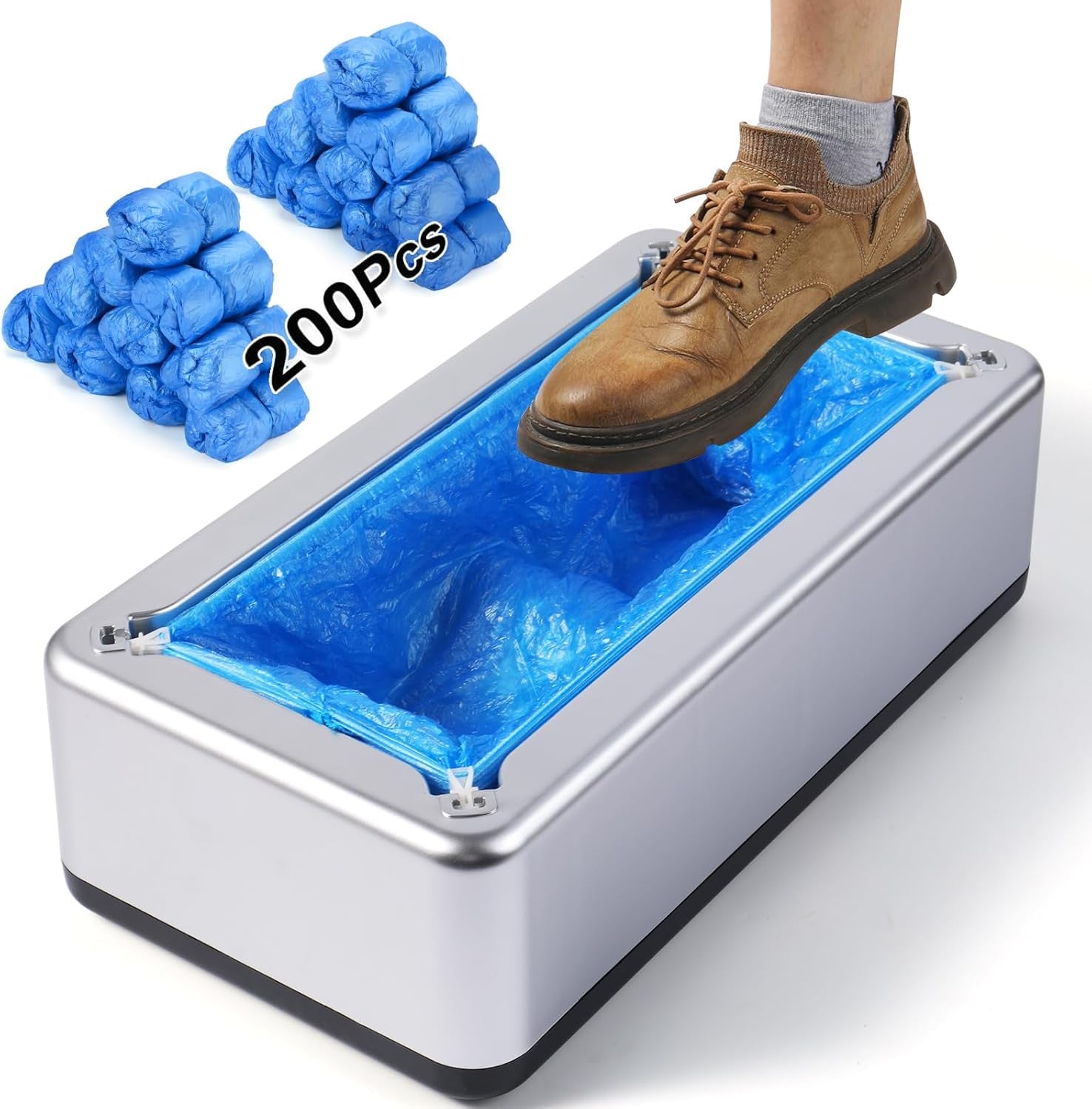 Shoe Covers Dispenser with 200Pcs Shoe Cover Disposable Non Slip