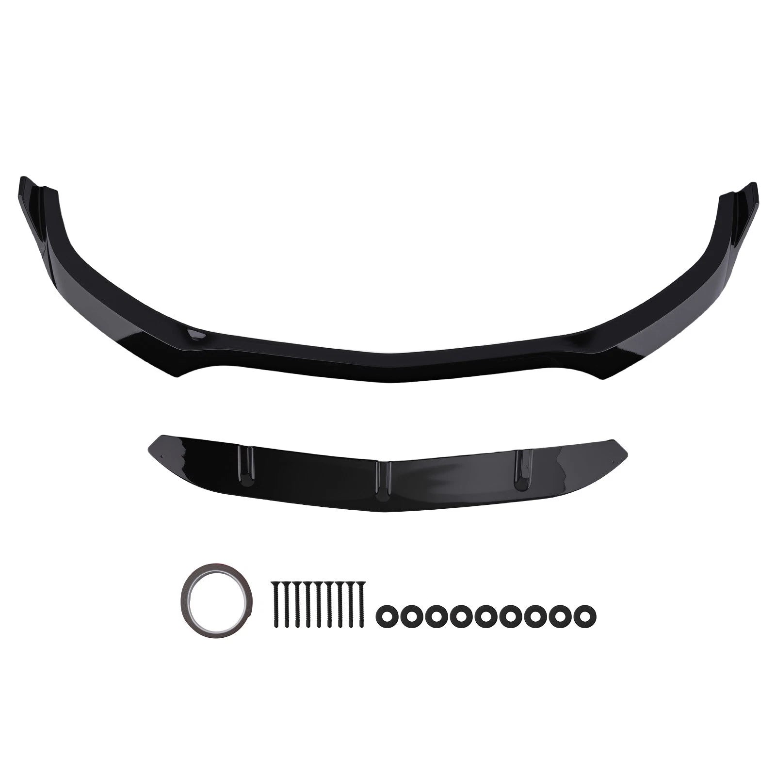 Front Bumper Lip for Mercedes W205 C63 AMG S 2015-2021 Sedan Wagon Black