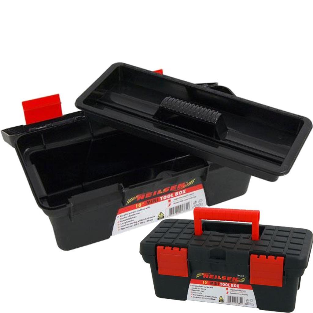 Neilsen Portable Compartment Storage Tool Box Cantilever Organiser Tray 10" by Neilsen