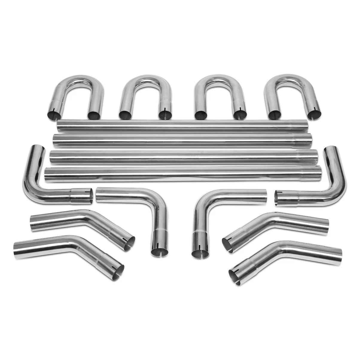 Universal 16-pieces 2.5"od Ss Diy Custom Exhaust | Built Supply Co