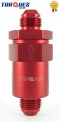 AN -8 (8AN AN08 -08JIC ) Red Anodised Billet Aluminium Fuel Filter 30