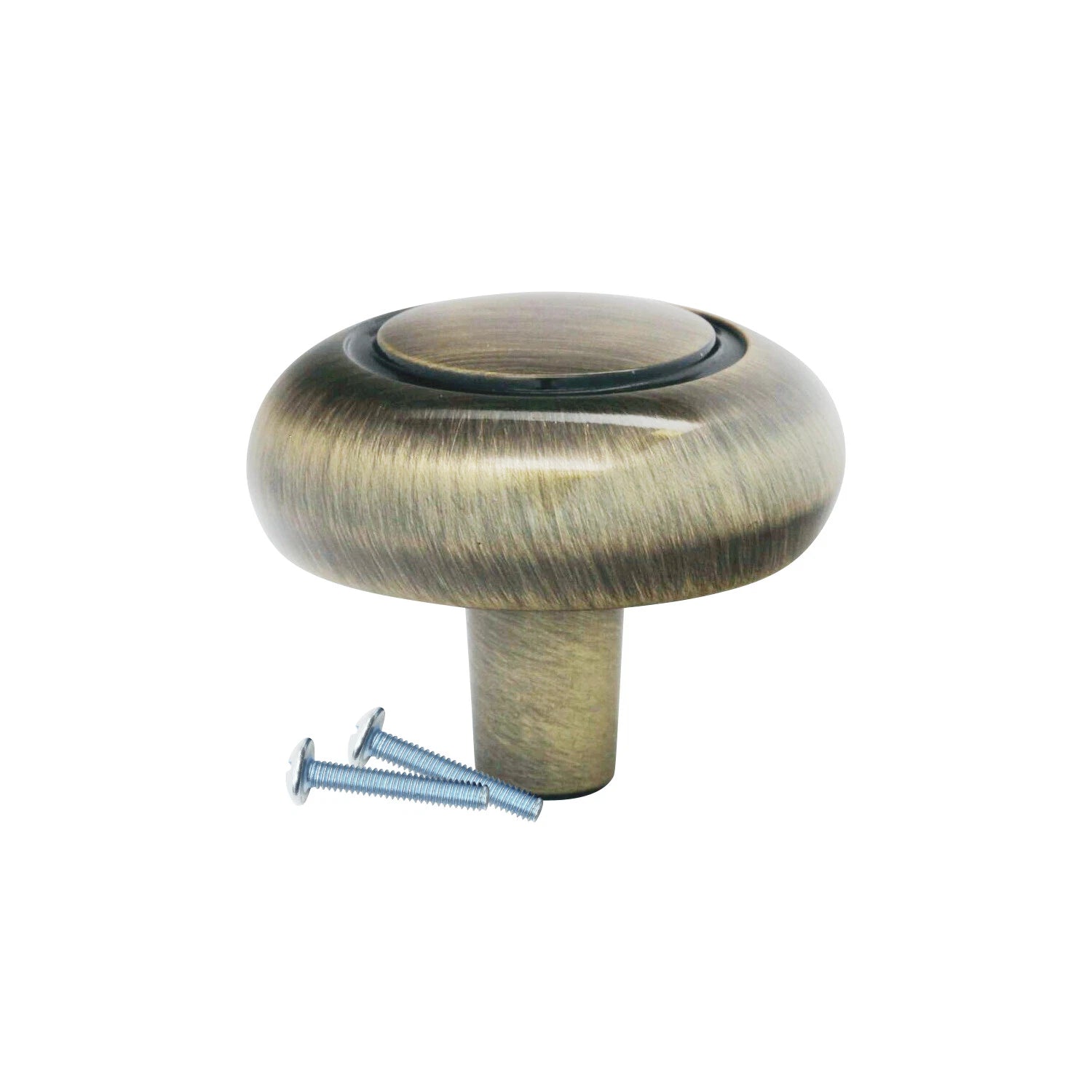 10 Pack Bubble Round Rustic Brass Kitchen Cabinet Drawer Knob 1-1/4"