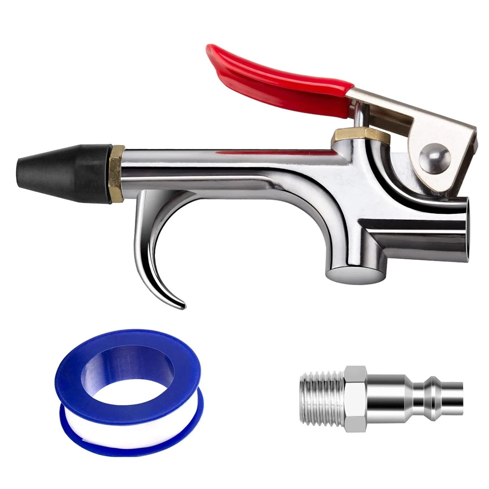 Rubber Tip Air Nozzle Blow Gun 1/4" Npt Male Quick Connect For Air