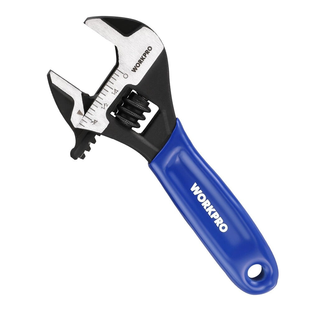 Workpro Adjustable Wrench 4-Inch Wide Jaw