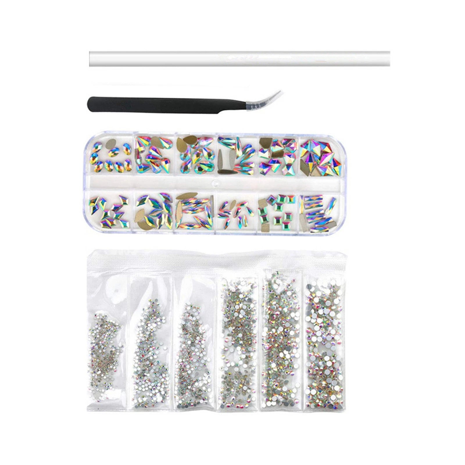 Mixed Size Nail Crystal Art Rhinestones Flatback Stones Nail Art