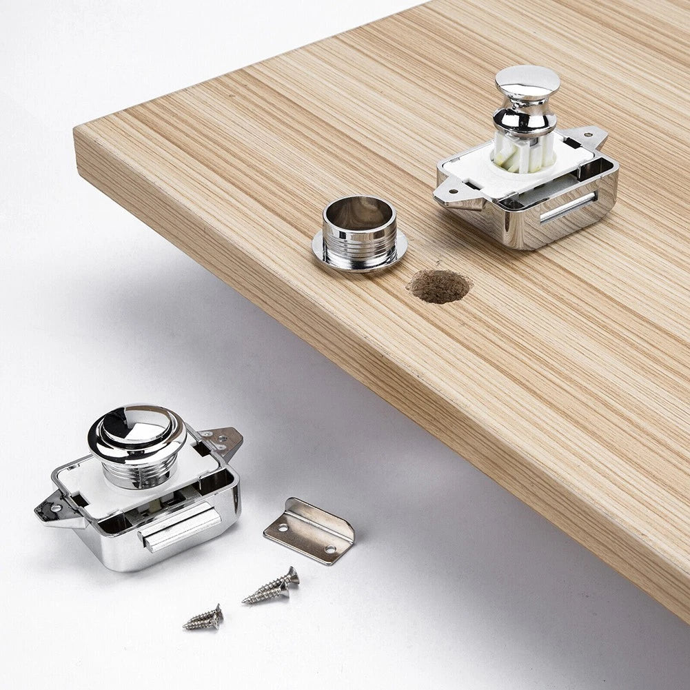 High Quality Button Catch Lock Cabinet Camper For Caravan Cupboard