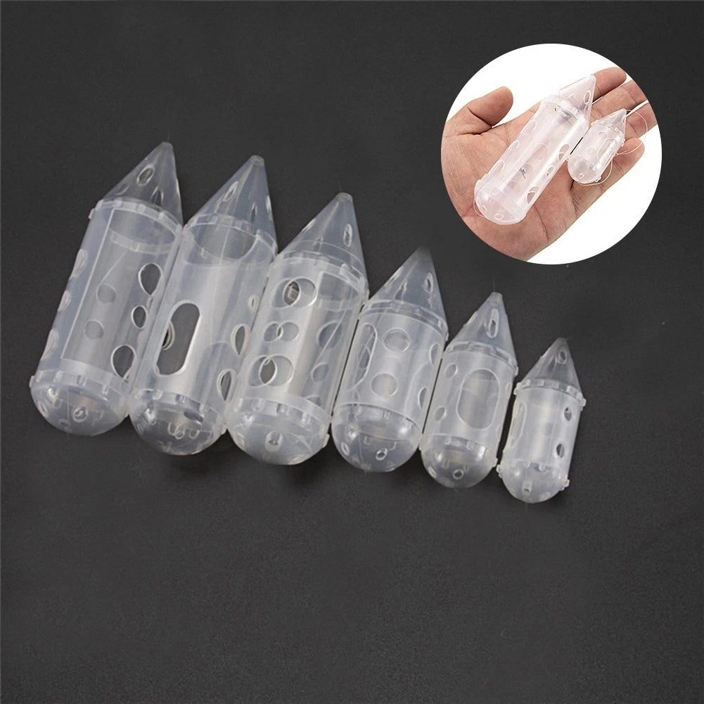 Clear Cap Swim Feeders For Maggot Carp Match Fishing Tackle Maggot