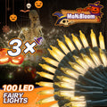 3 Pack 100 LED Plug-In Christmas Fairy Lights