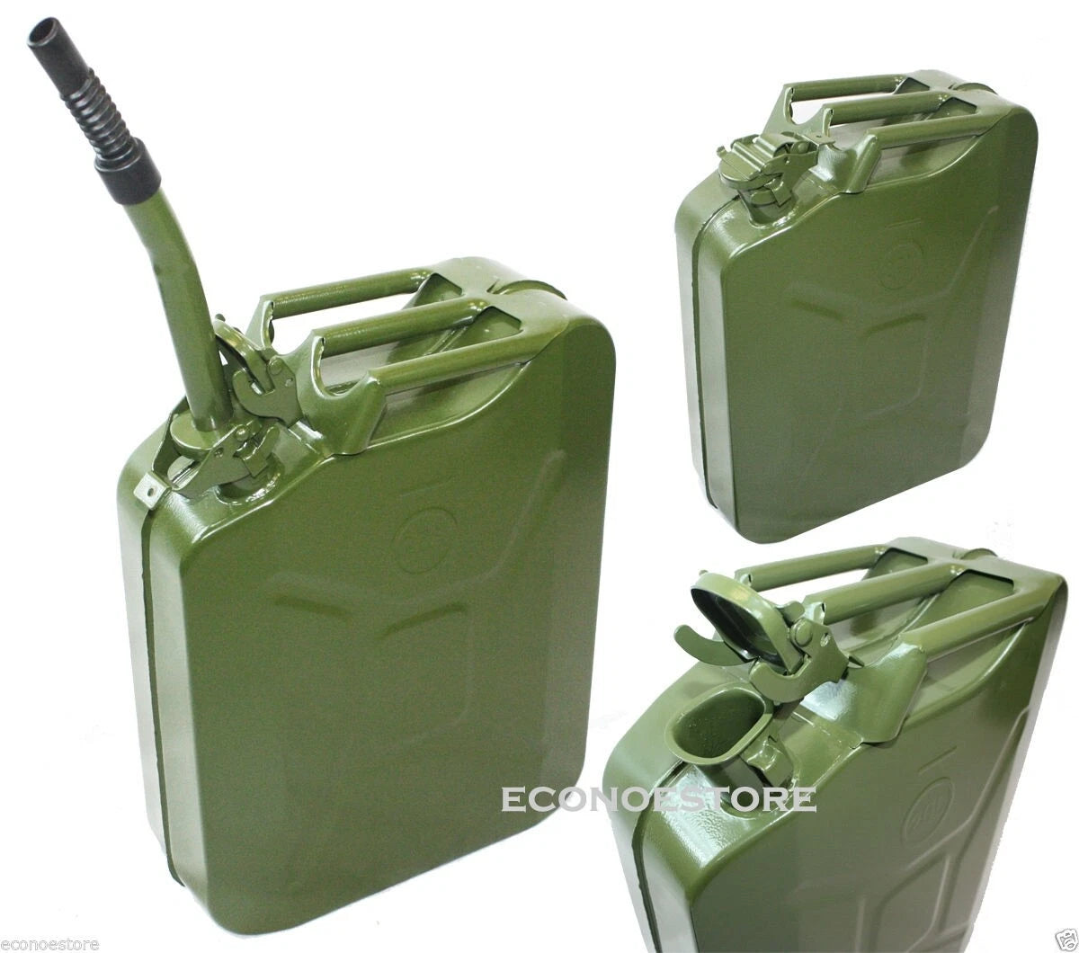 5 Gallon Jerry Can Gasoline Steel Tank Green Military Nato Style 20l