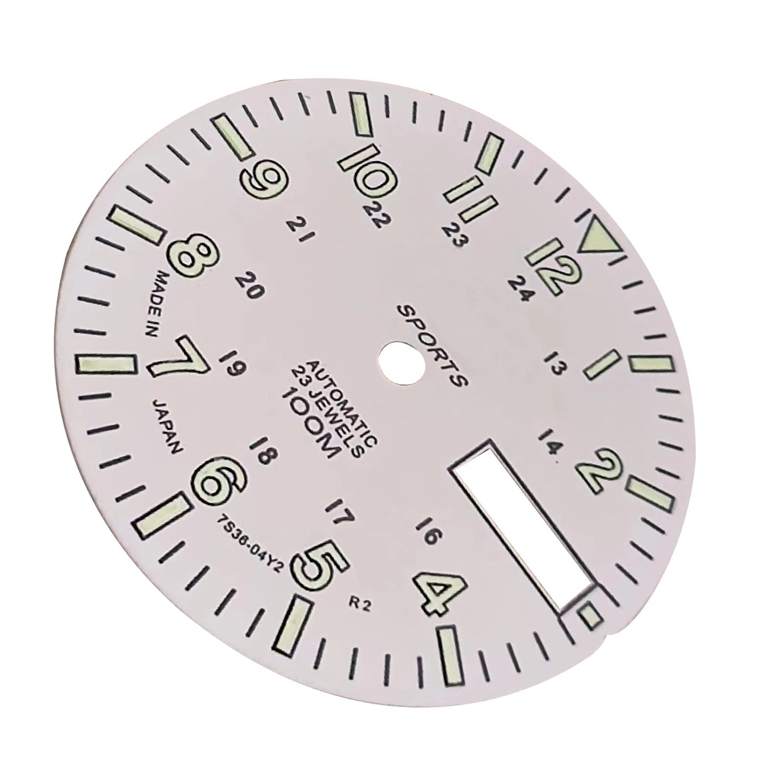 28.5mm C3 Green Luminous Watch Dial Face For Nh36a Automatic