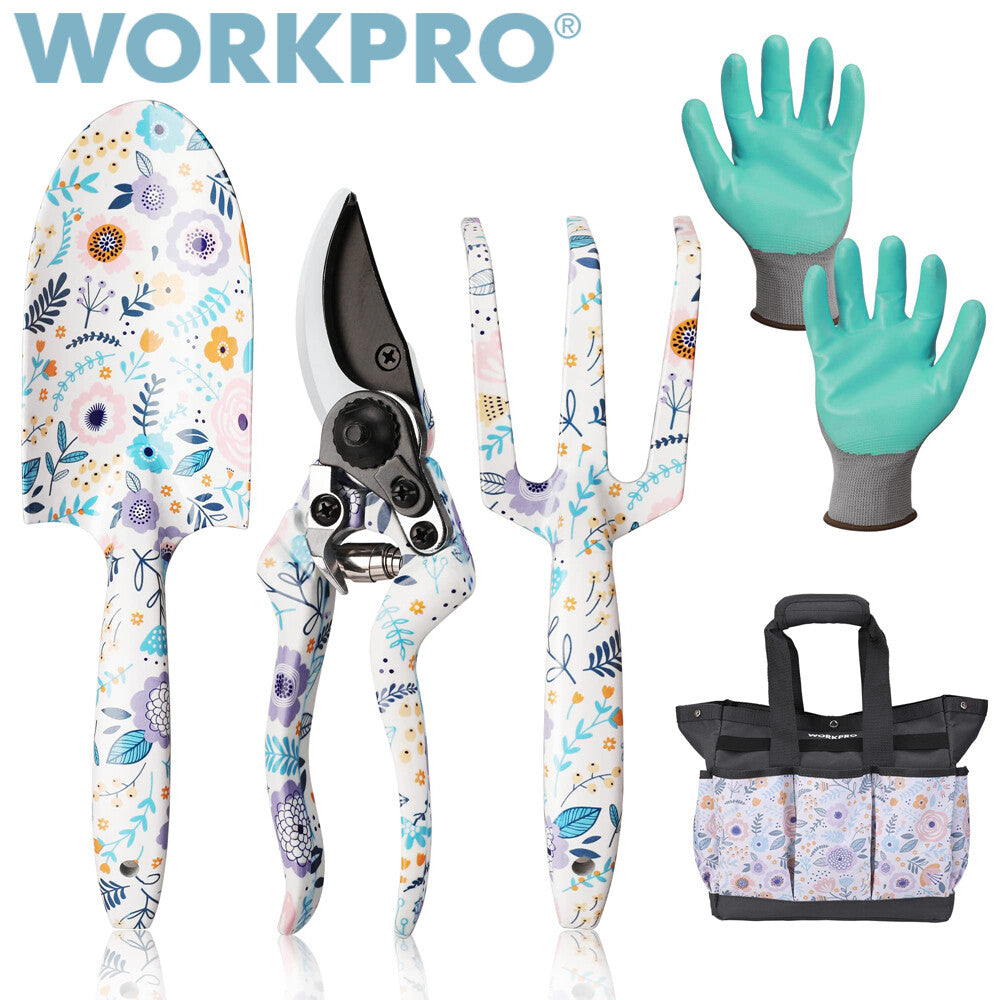 WORKPRO 5PC Garden Tool Set Heavy Duty Gardening Hand Tool Set
