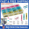 Heat Shrink Butt Wire Splice Connectors Seal Crimp Terminals 22-10awg
