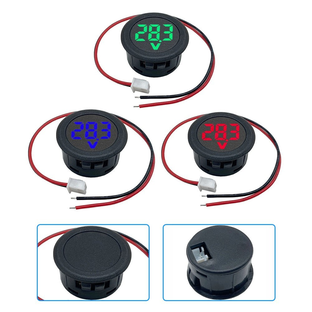 Convenient 2 Wire Voltmeter for Car Owners Monitor Voltage (4V 100V) with EaseOp